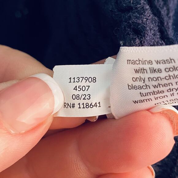 Lane Bryant Sweater Womens 14 16 Navy Fair Isle Cardigan Open Front Pockets NWT - Picture 6 of 8